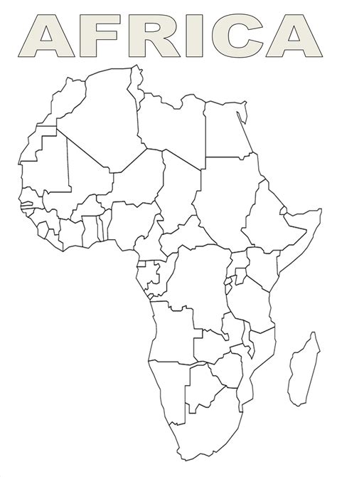 africa map coloring pages coloring home