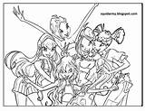 Winx Club Pages Coloring Army sketch template