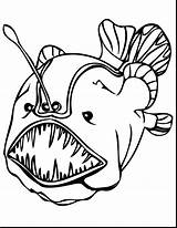 Coloring Fish Pages Angler Sea Printable Deep Colouring Fishing Creatures Tuna Lol Drawing Drawings Butterflyfish Electric Ugly Color Cliparts Eel sketch template