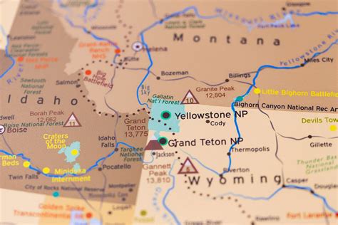 yellowstone national park usa map maps  yellowstone national park