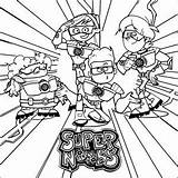 Supernoobs sketch template