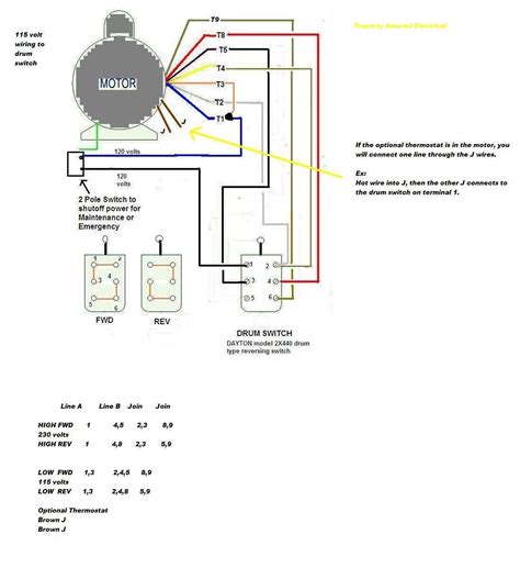 wire  baldor     pole drum switch single phase  volt switch   fwd