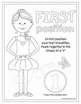 Coloring Pages Dance Position Ballet First Colouring Sheet Sheets Ballerina Do Recital Visit sketch template