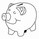 Piggy Bank Coloring Pages Various sketch template