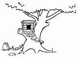 Treehouse Tree Template Bestcoloringpagesforkids sketch template