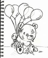 Bear Teddy Drawing Sad Creepy Emo Sketch Beat Getdrawings Bears Paintingvalley sketch template
