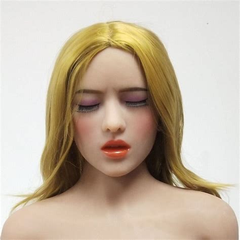 Tpe Sex Doll Head Real Oral Sex Close Eyes Adult Love Toys For Men