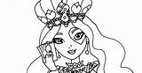 Ever After High Lizzie Hearts Pages Coloring Template sketch template