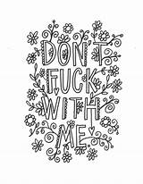 Sayings Swear Instant Printables Rude Sentiments Colorings Designkids Bmg sketch template