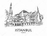 Hagia Istanbul Ayasofya Turkey Istanboel Schets Turkije sketch template