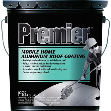 buy premier  mobile home aluminum roof coating black wsilver pigment  gal