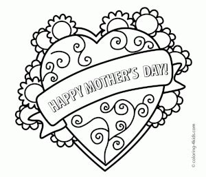 floral heart   banner   happy mothers day mothers day