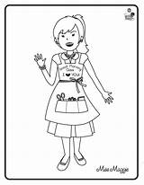Coloring Maggie Potty sketch template