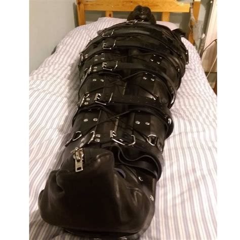 Real Cow Leather Sleep Sack Bondage Body Bag Bdsm Mummy Seductive