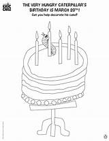 Coloring Carle Eric Activities Printables Hungry Caterpillar Very Birthday Color sketch template