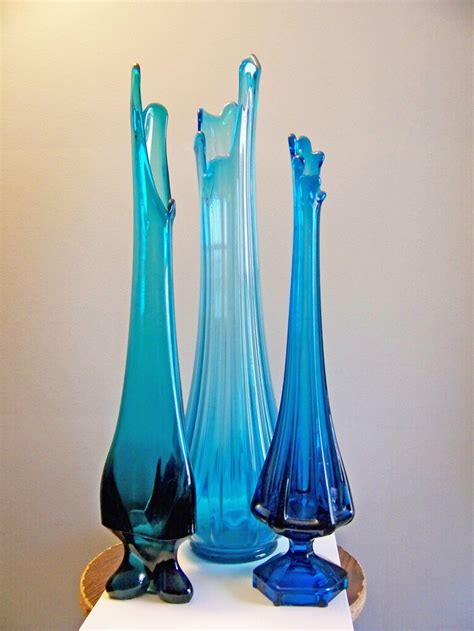 Tall Blue Glass Vases Art Glass Inspirations Pinterest
