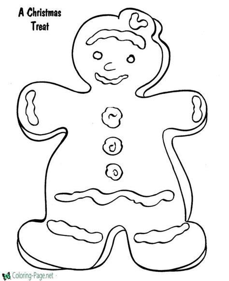 gingerbread man christmas coloring pages