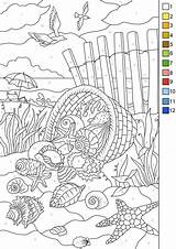 Zahlen Malen Favoreads Erwachsene Paint Ocean Sommer Mandalas Schablonen Numeri Vorschule sketch template