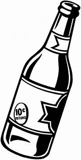 Bottle Drawing Outline Hops Alcoholic Beverages Recycling Clinking Signage Fizzy Alcohol sketch template