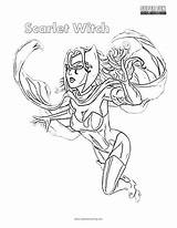 Witch Scarlet Coloring Pages Getcolorings Superhero Color Getdrawings sketch template