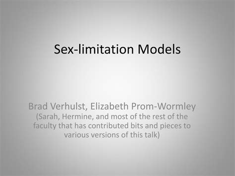 ppt sex limitation models powerpoint presentation free download id
