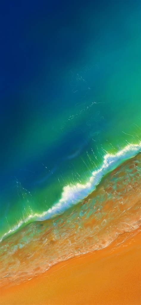 green ocean sea waves aerial view beach  wallpaper