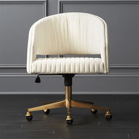 channel ivory velvet office chair cb