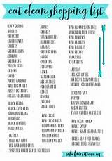 Clean Eating Shopping List Images