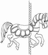 Horse Carrossel Assortment Carrusel Printable Colorir Cavalos Carrocel Colouring Outline Carousels sketch template