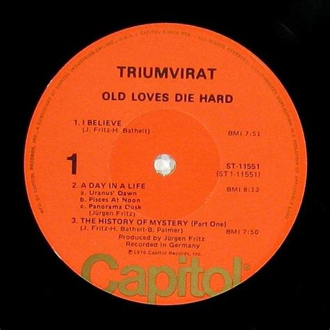 Triumvirat 1976 Old Loves Die Hard Виниловая пластинка в интернет