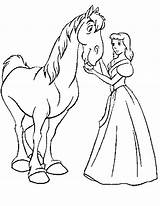 Colouring Prinses Paarden Getcolorings Kidsdrawing Afbeeldingsresultaat Rijtuigen sketch template