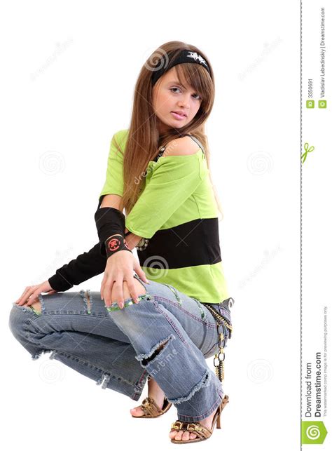 Teen In Ripped Bluejeans Stock Image Image Of Model