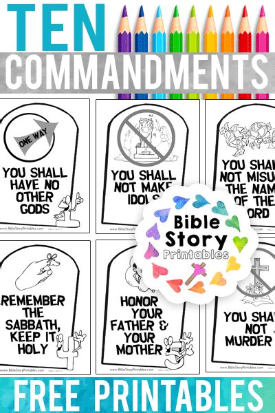 ten commandments color  number page sunday school coloring pages