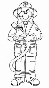 Coloring Pages Printable Firefighter Fireman Firemen Firefighters sketch template