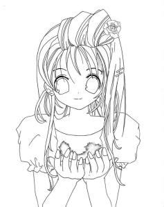 printable anime girl coloring pages everfreecoloringcom