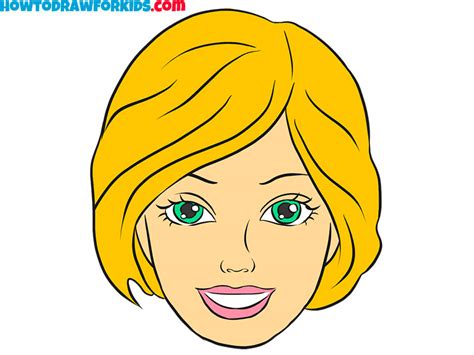 draw barbies face easy drawing tutorial  kids
