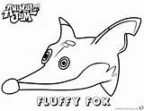 Jam Animal Coloring Pages Fox Head Fluffy Printable Print Kids Getcolorings Color Bettercoloring sketch template