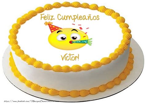 tarta feliz cumpleanos victor felicitaciones de