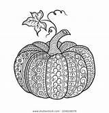 Pumpkin Zentangle sketch template