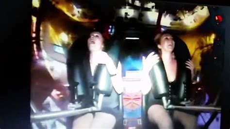 she wasn t ready girl gets too excited on sling shot ride youtube
