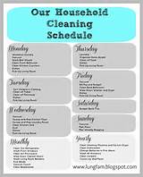 Cleaning House Schedule Pictures