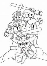 Wars Star Coloring Pages Lego Printable Yoda Kids sketch template