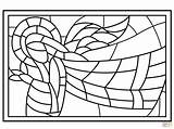Coloring Stained Glass Pages Easter Printable Popular sketch template