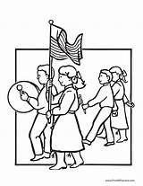 Coloring Flag Pages Marching Band Printable Children Flags sketch template