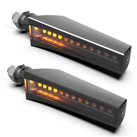 highsider led sequential led turn signals black pair   cycles