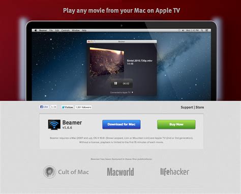 beamer mac app  play   format  apple itunesairplay   mac  appletv