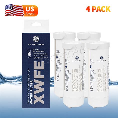1 2 3 4 Pack Genuine Ge Xwfe Refrigerator Replacement Water Filter
