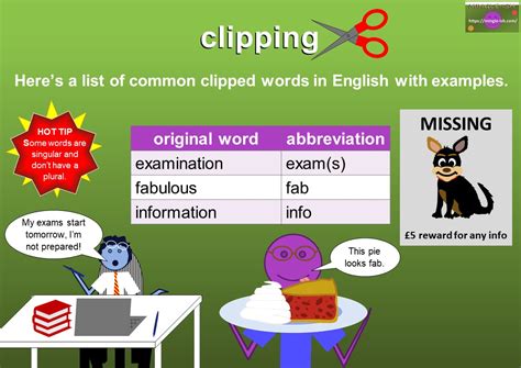 list  clipping words  english siteliporg