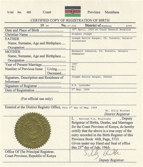 elliot schiller blog stephen harper kenyan birth certificate