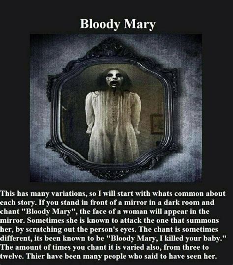 bloody mary scary stories pinterest